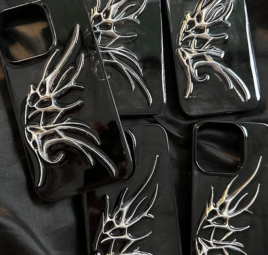 Blooming Three-dimensional Wings iPhone Case - Viexta