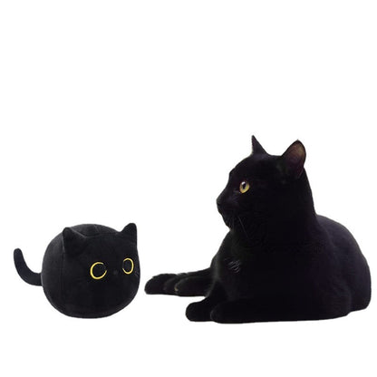 Fluffy Black Cat Plush Toys