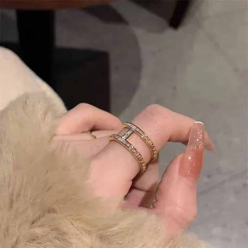Double Layer Zircon Ring - Viexta
