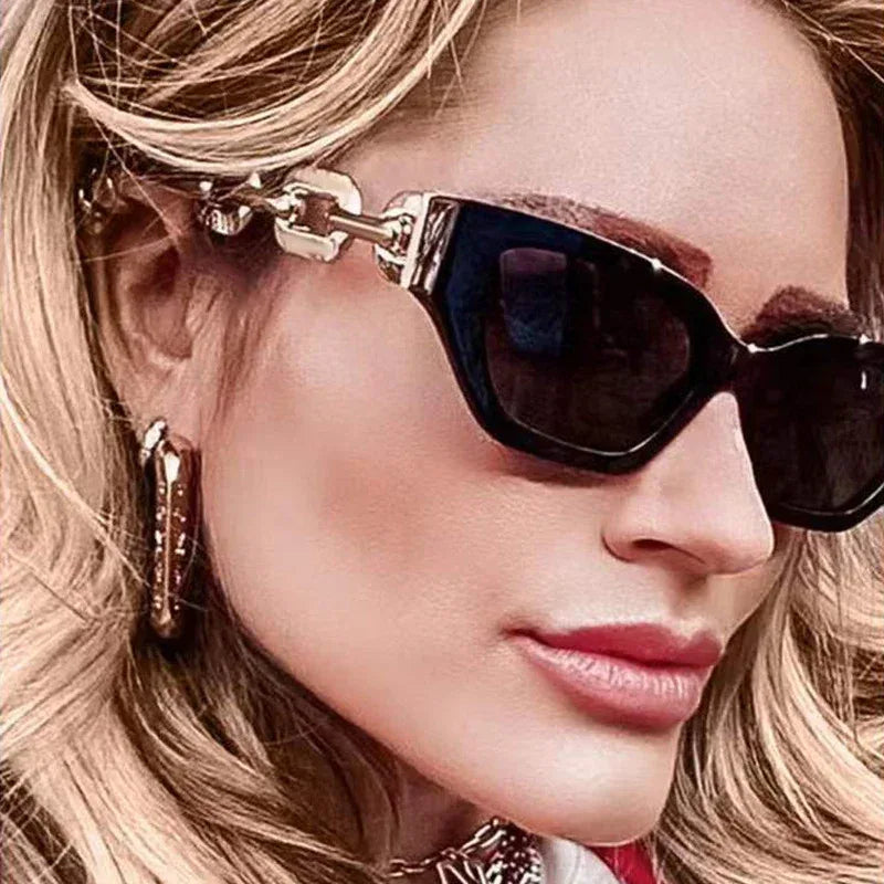 Retro Modern Thick Frame Sunglasses - Viexta