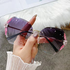 rhinestone-thin-looked-uv-protection-sun-glasses - Viexta
