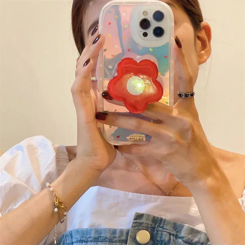 Flower Anti-fall Soft Shell iPhone Case - Viexta