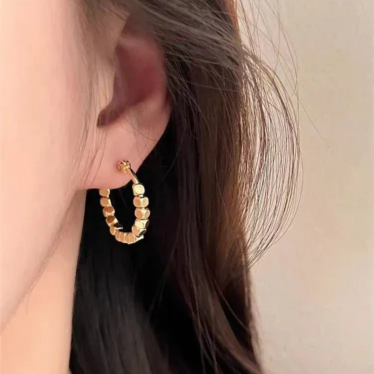 Square Balls Geometric Hoops - Viexta