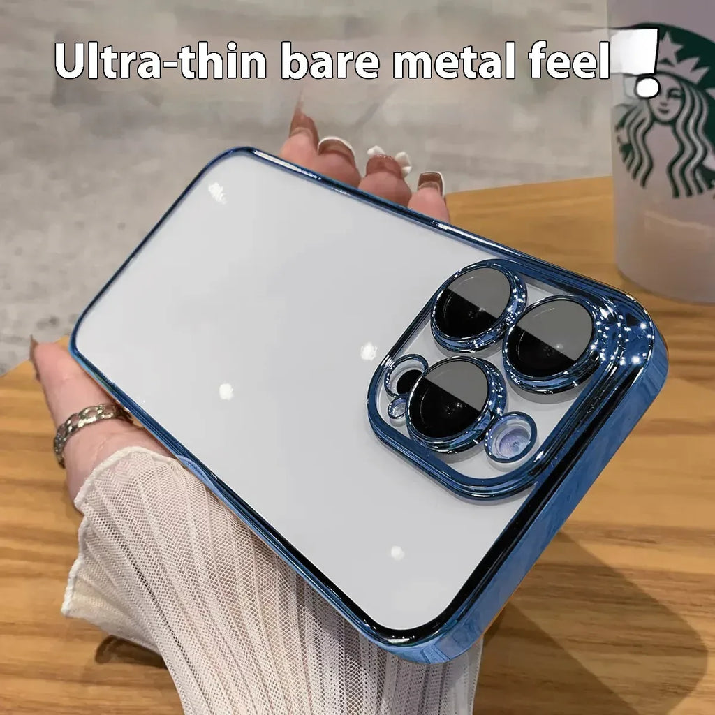 Dustproof Net Transparent Plating IPhone Case - Viexta