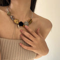 Multi-element Woven Vintage Heart Necklace - Viexta