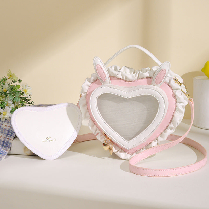 Rabbit Ear Peach Heart Handbag