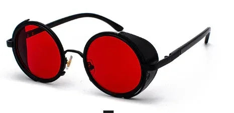 UV400 Retro Metal Round Frame Sunglasses - Viexta