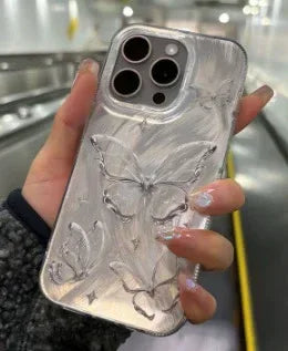 butterfly-iphone-anti-silver-feather-case - Viexta