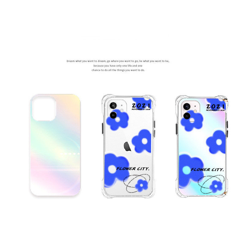 Blue Crossbody Portable Silicone iPhone Case