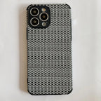 Retro Woven-pattern Leather iPhone Case - Viexta