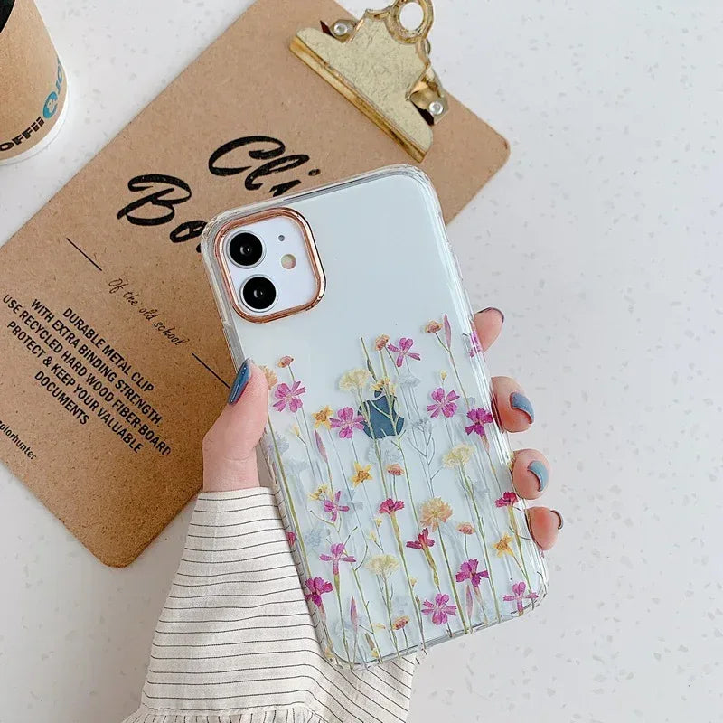 Fresh Flowers And Grass iPhone Case - Viexta