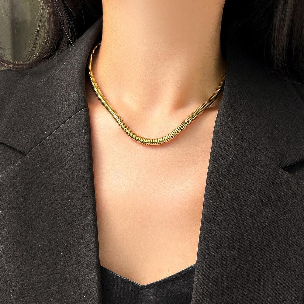 Cuban Thick Double-Layered Clavicle Chain - Viexta