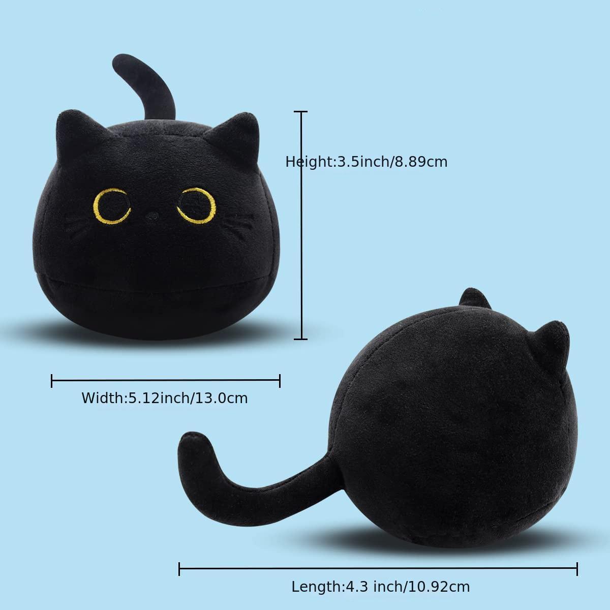 Fluffy Black Cat Plush Toys