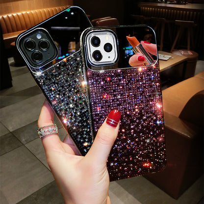 Gradient Rhinestone Mirror Phone Case