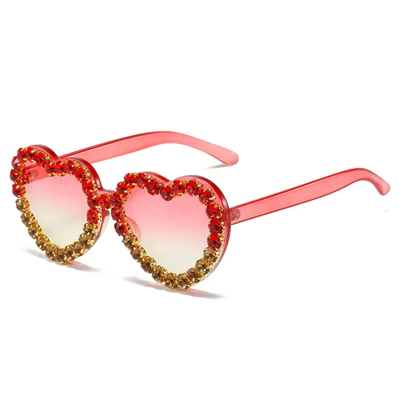 Peach Heart Sunglasses For Women - Viexta