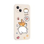 Corgi Cartoon Silicone Soft Cover iPhone Case - Viexta
