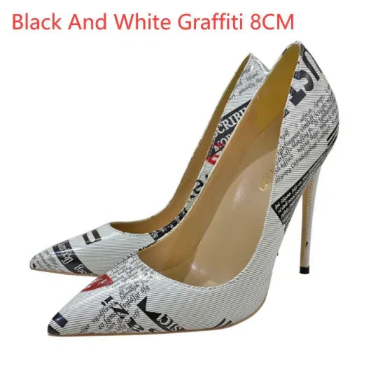 Stiletto Heel Pointed Toe Low-cut Heels - Viexta