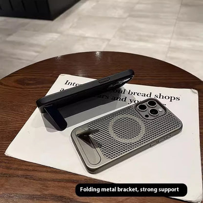 Magnetic Suction Breathable Bracket iPhone Case