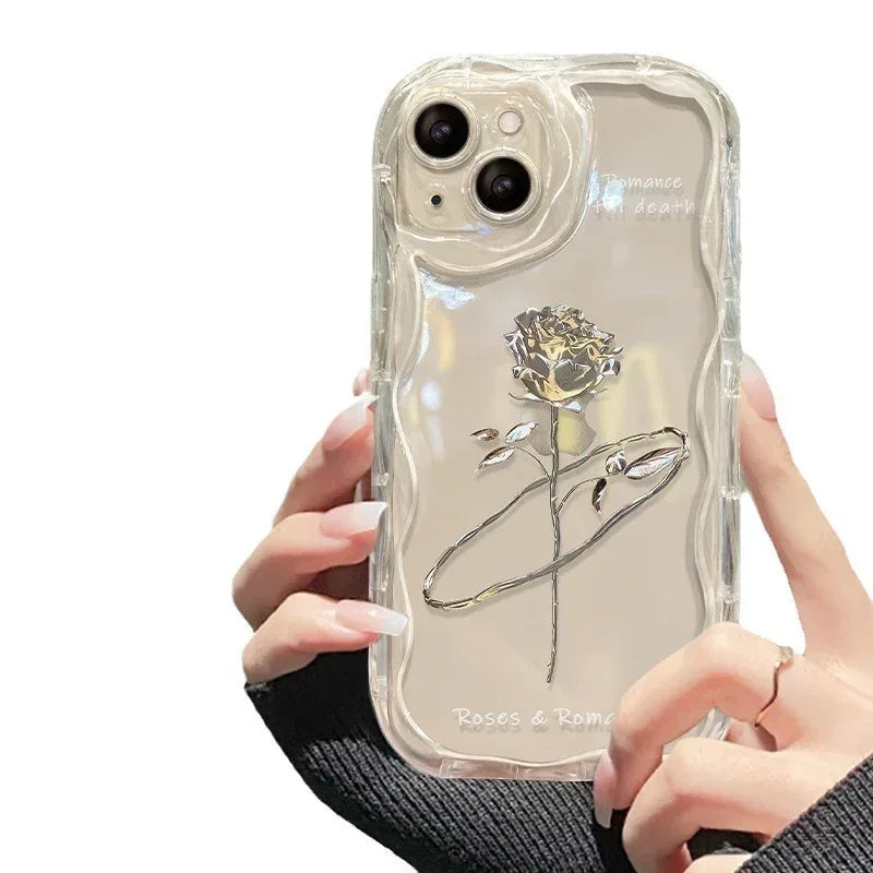 Roses Transparent Silicone iPhone Case - Viexta