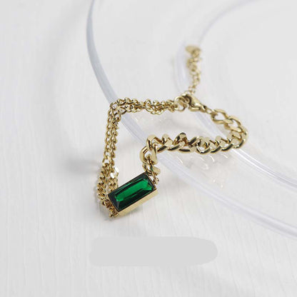 Women's Niche Design Emerald Bracelet