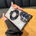 Transparent Airbag Drop-resistant Bracket Magnetic Phone Case for Samsung - Viexta