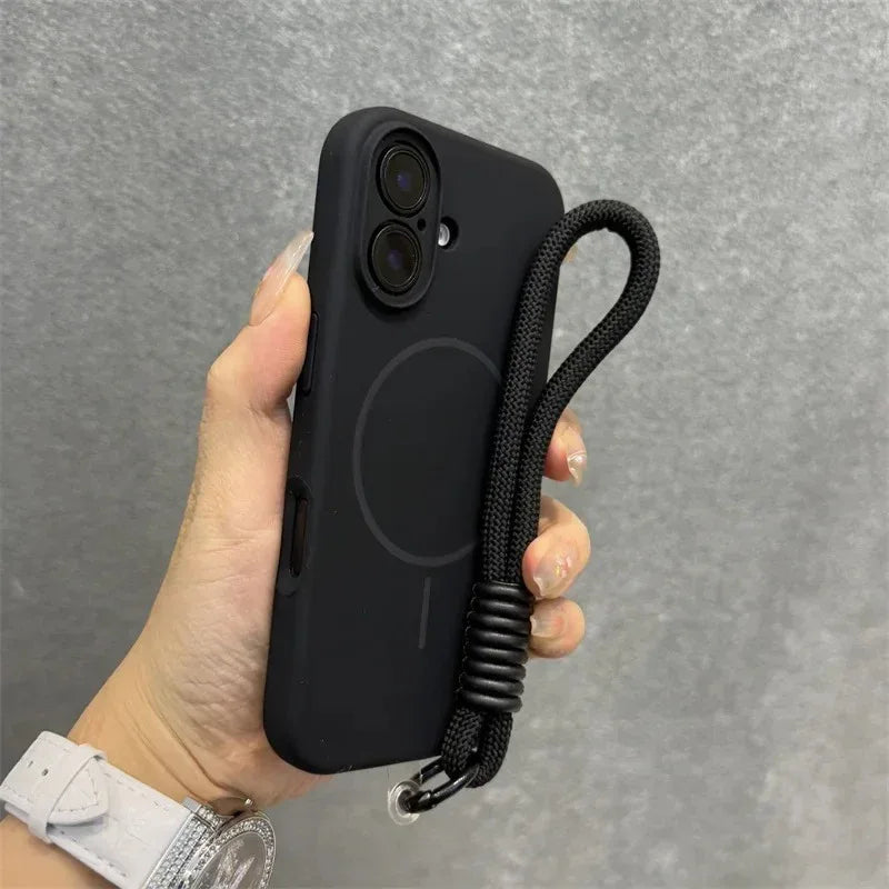 Silicone Magnetic Suction Lanyard iPhone Case - Viexta