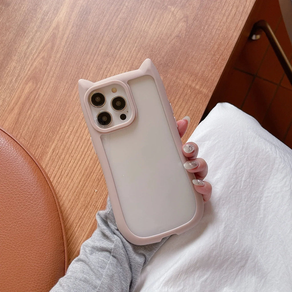 Acrylic High Version Cat Ears iPhone Case - Viexta