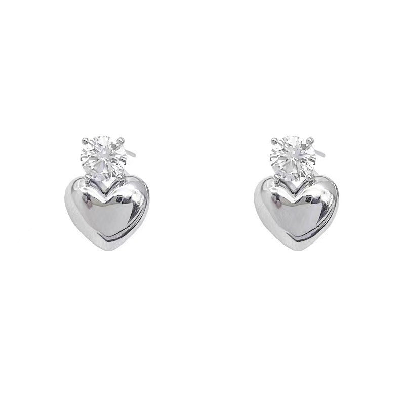Rhinestone Love Women's Stud Earrings
