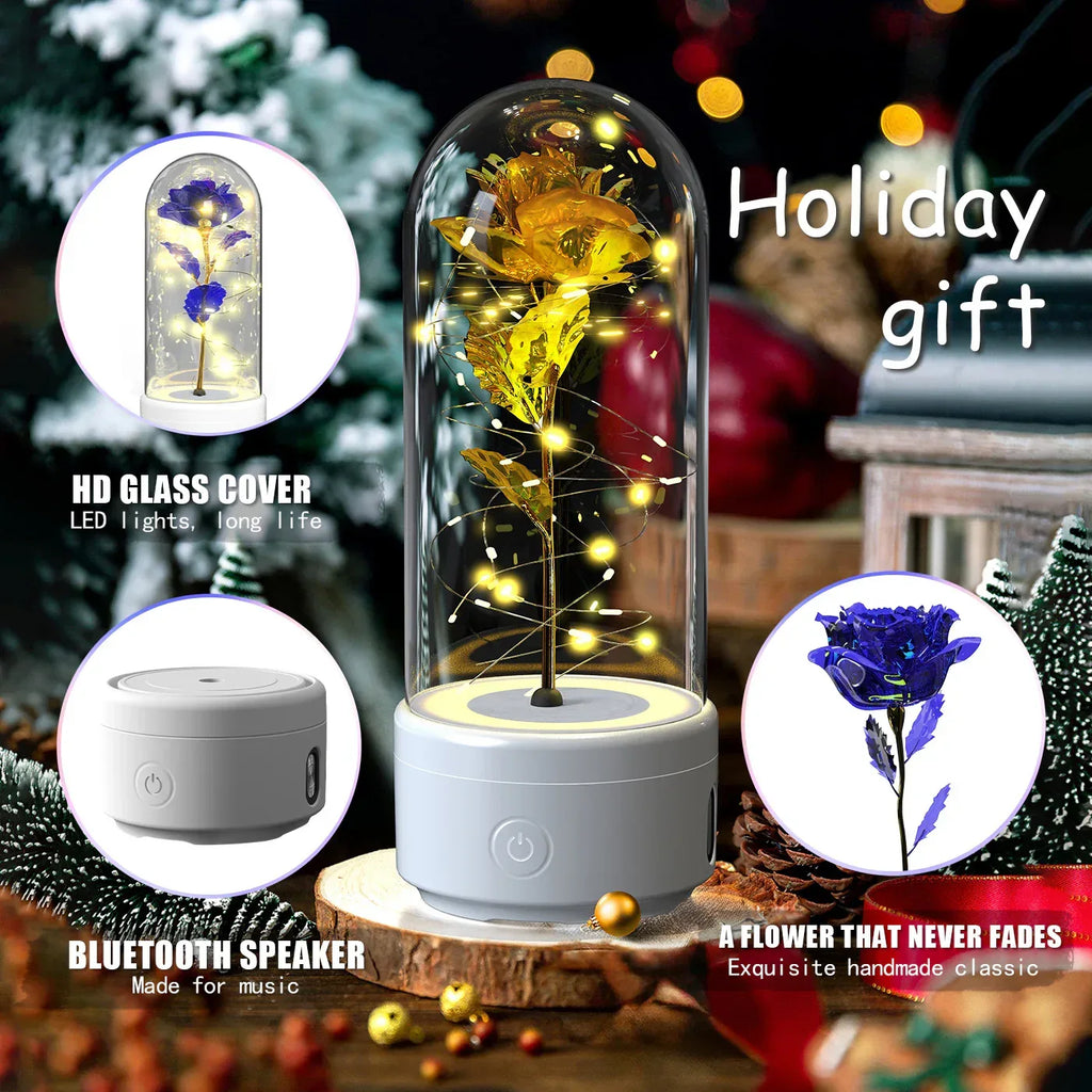 2 In 1 Rose LED Light with Bluetooth Speaker - Viexta