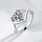 Moissanite Heart Ring - Viexta