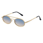 Retro-style Oval-frame Steampunk Sunglasses - Viexta