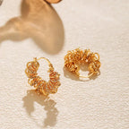 Spring Winding Design Earrings - Viexta