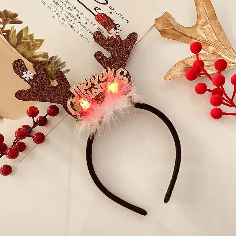 Christmas With Light Headband Snowflake - Viexta