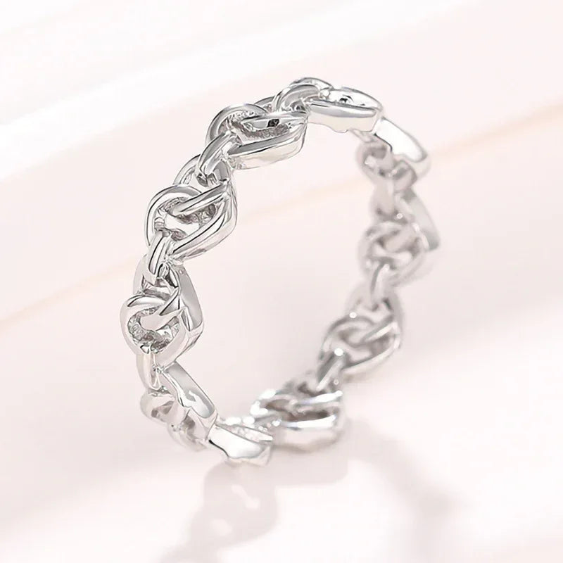 Heart-shaped Chain Ring - Viexta