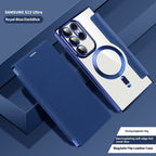 Electroplated Wireless Magnetic Business Flip Samsung Leather Case