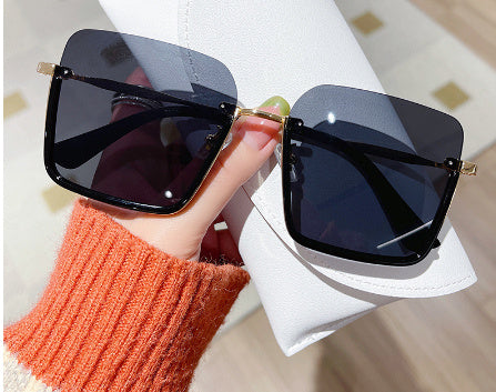 Trendy Square Large Frame Sunglasses With UV Protection