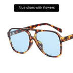 womens-fashion-retro-double-beam-large-rim-sunglasses - Viexta
