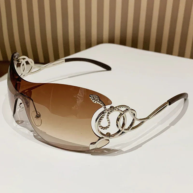 Lingsnake Metal Frameless Lux Sunglasses - Viexta