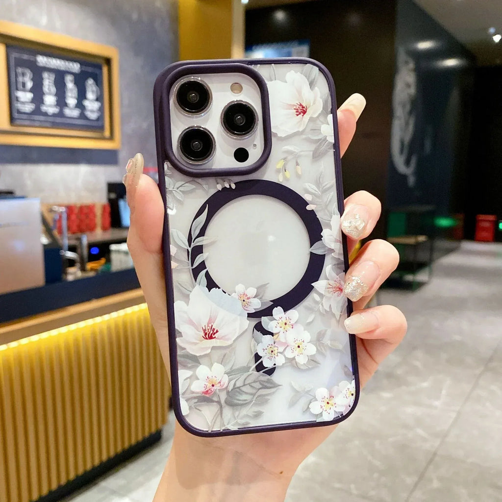 magnetic-acrylic-flower-iphone-case - Viexta