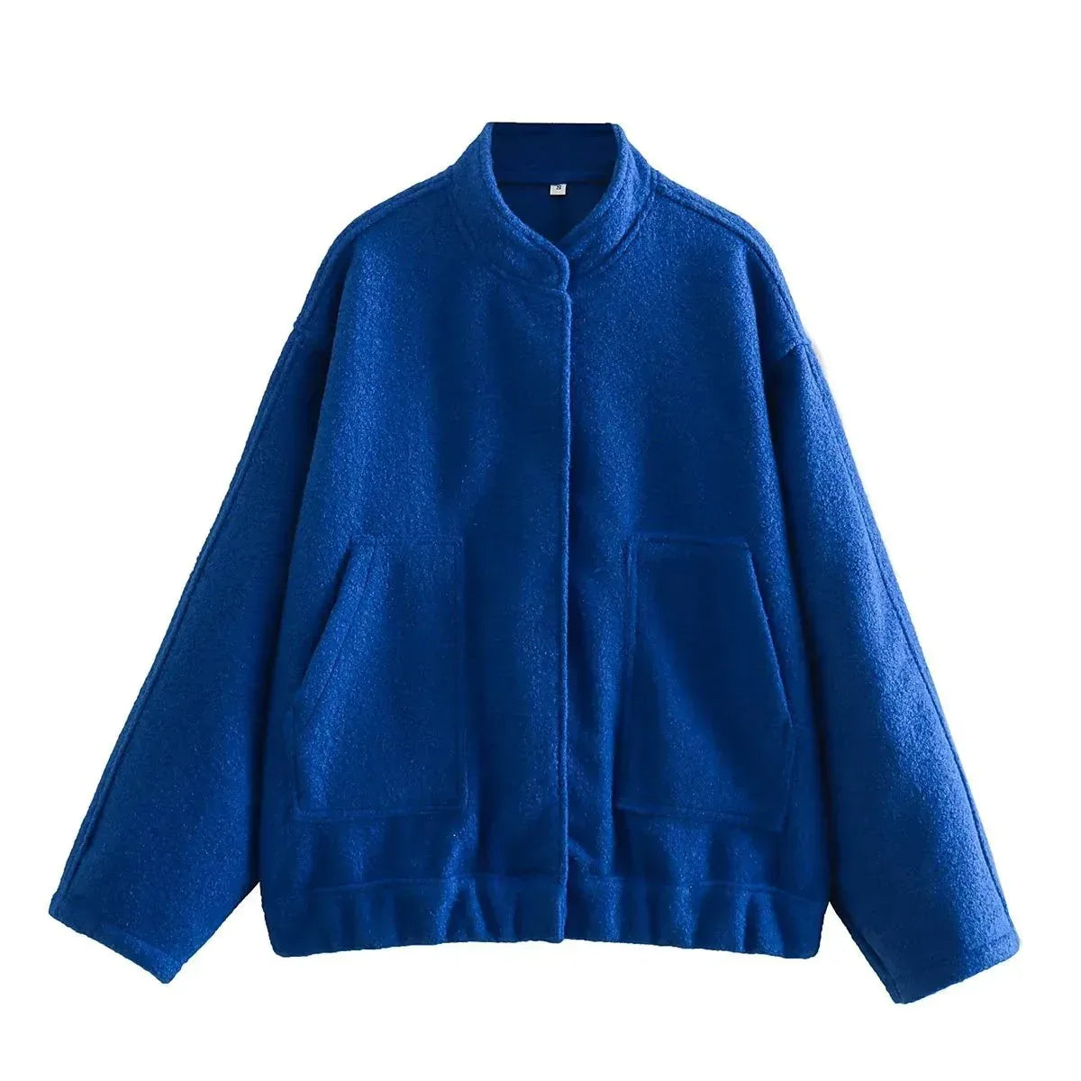Loose Casual Street Stand Collar Pilot Buckle Jacket - Viexta