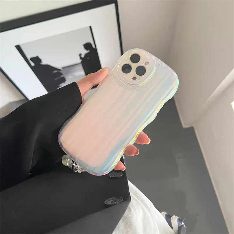 Laser Wave Silicone Phone Case For IPhone - Viexta