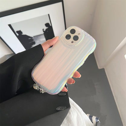 Laser Wave Silicone Phone Case For IPhone