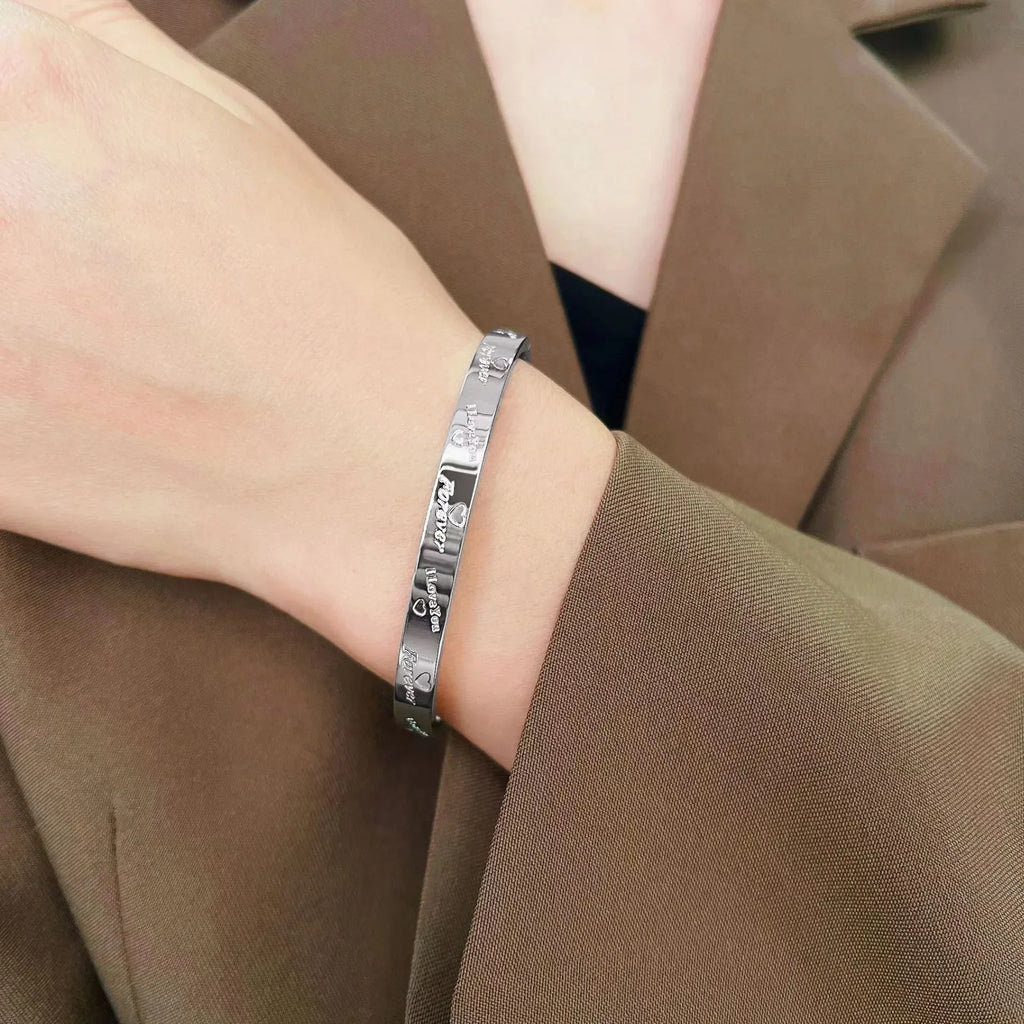 Light Luxury Forever Titanium Steel kada - Viexta