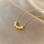 Inlaid Zircon Stainless Steel Combination Necklace - Viexta