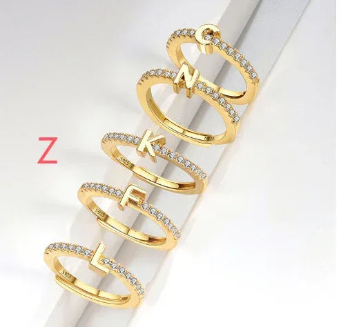 s925-sterling-silver-micro-inlaid-letters-ring - Viexta
