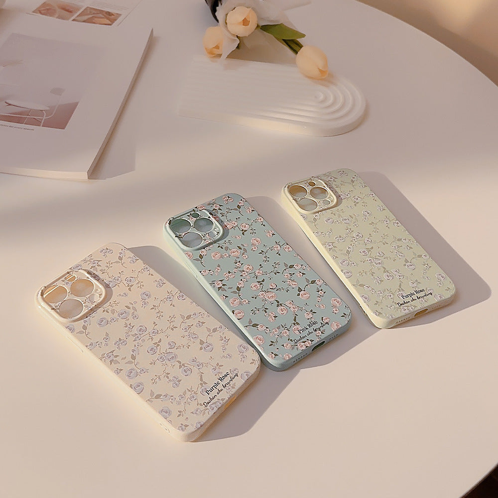 Korean Vintage Floral iPhone Case