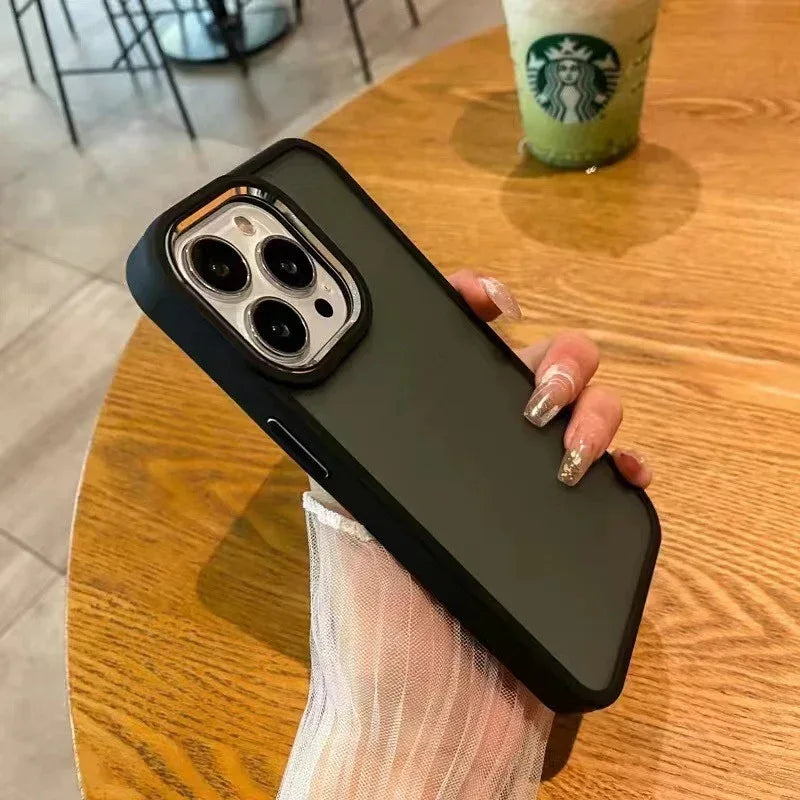 Electroplated Transparent Frosted iPhone Case - Viexta