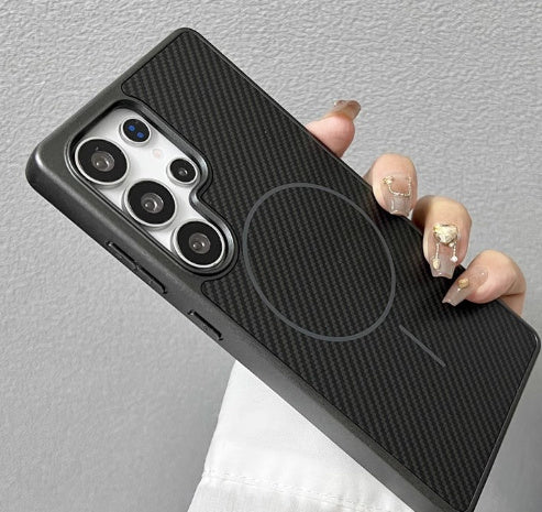 Carbon Fiber Texture Magnetic Suction Samsung case