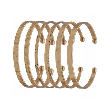 6piece 14K Opening Wide Bracelet