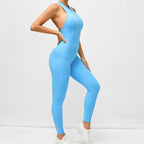 Zippered Yoga Fitness Jumpsuit Shapewear